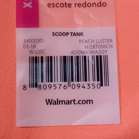 No Boundaries Scoop Tank Tops Sleeveles Peach Luster XS - Picture 7 of 10